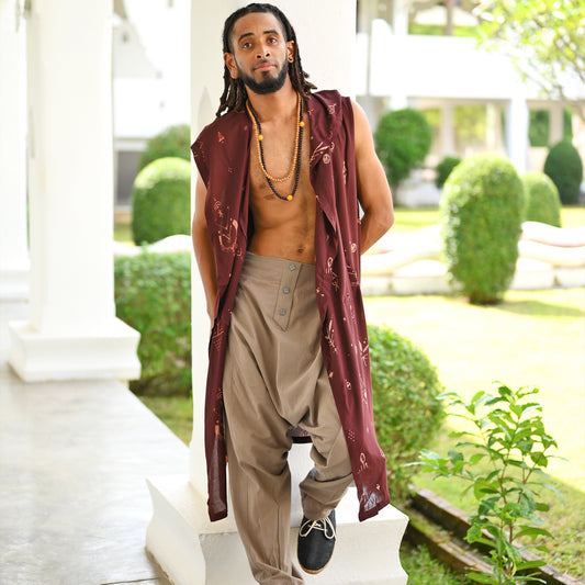Hippie Boho Style Kimono der Pilger Braun