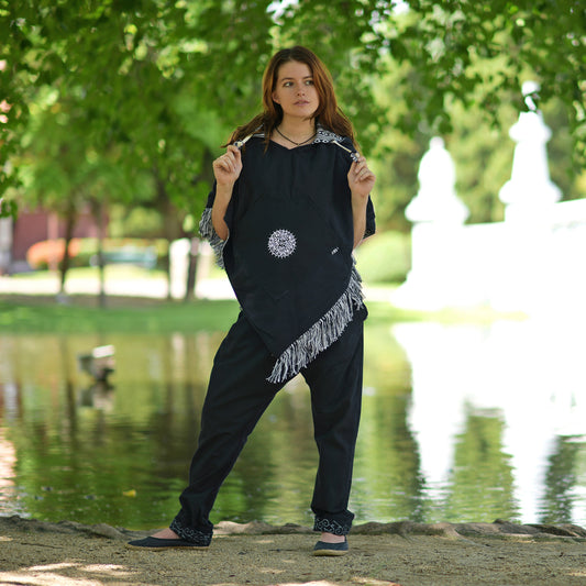 Reversible poncho Abajo