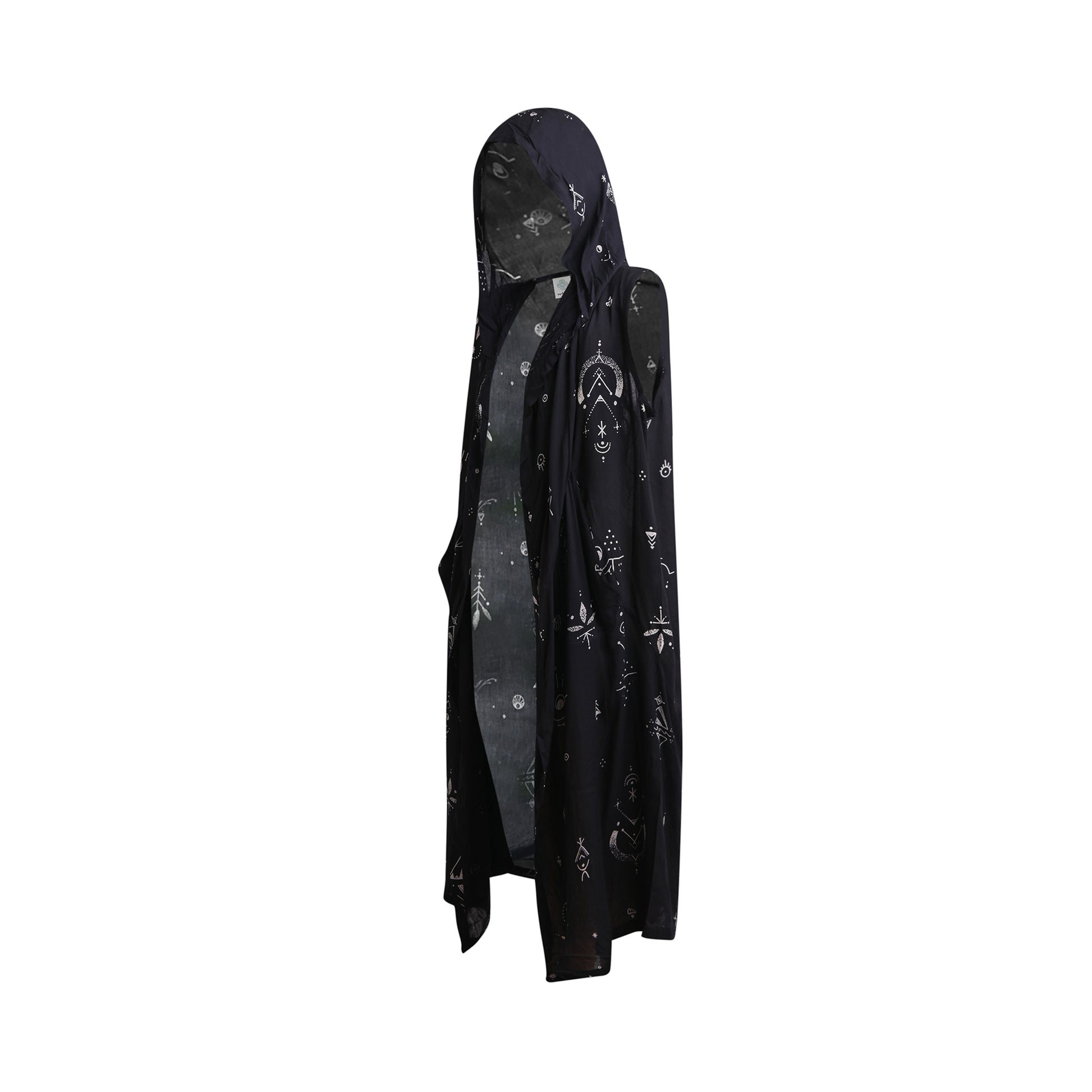 Hippie Boho Style Kimono der Pilger Schwarz