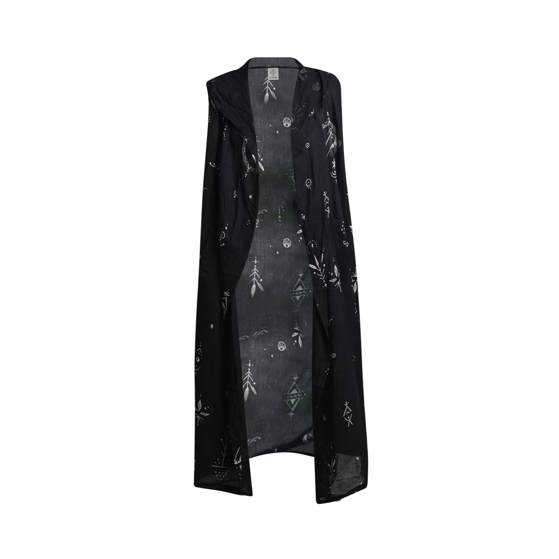 Hippie Boho Style Kimono der Pilger Schwarz