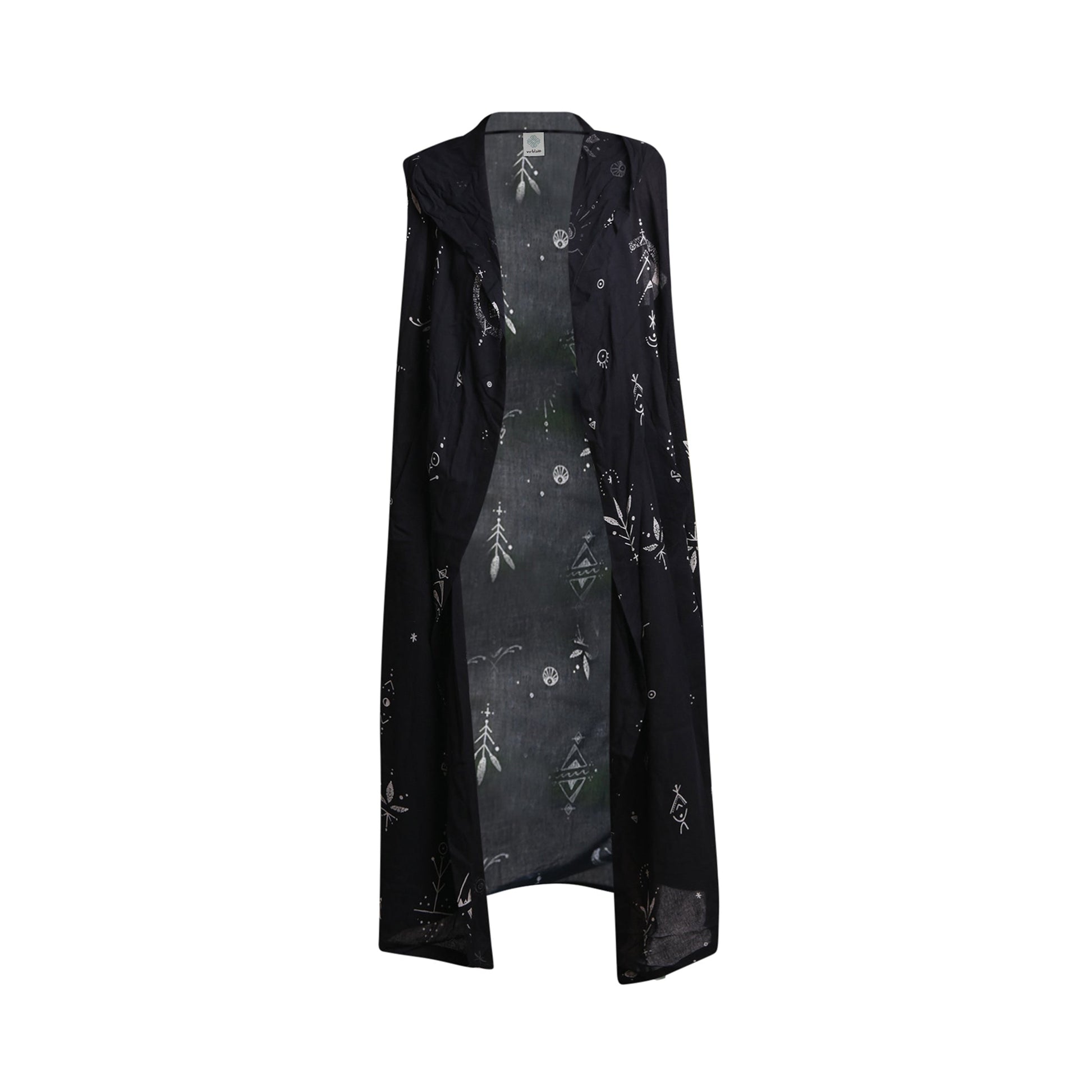 Hippie Boho Style Kimono der Pilger Schwarz