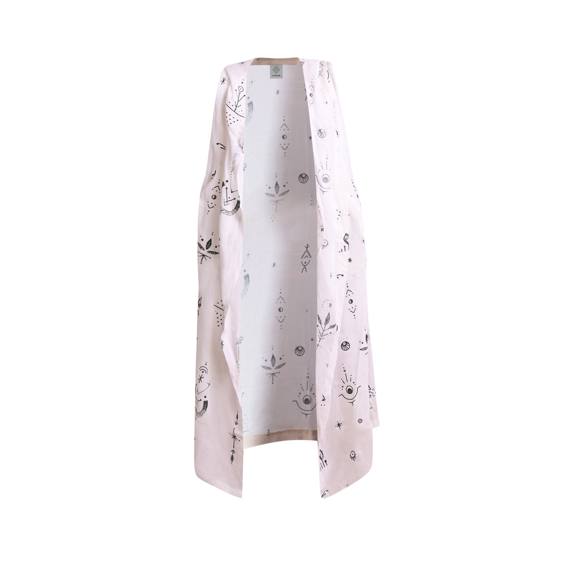 Hippie Boho Style Kimono der Pilger Beige