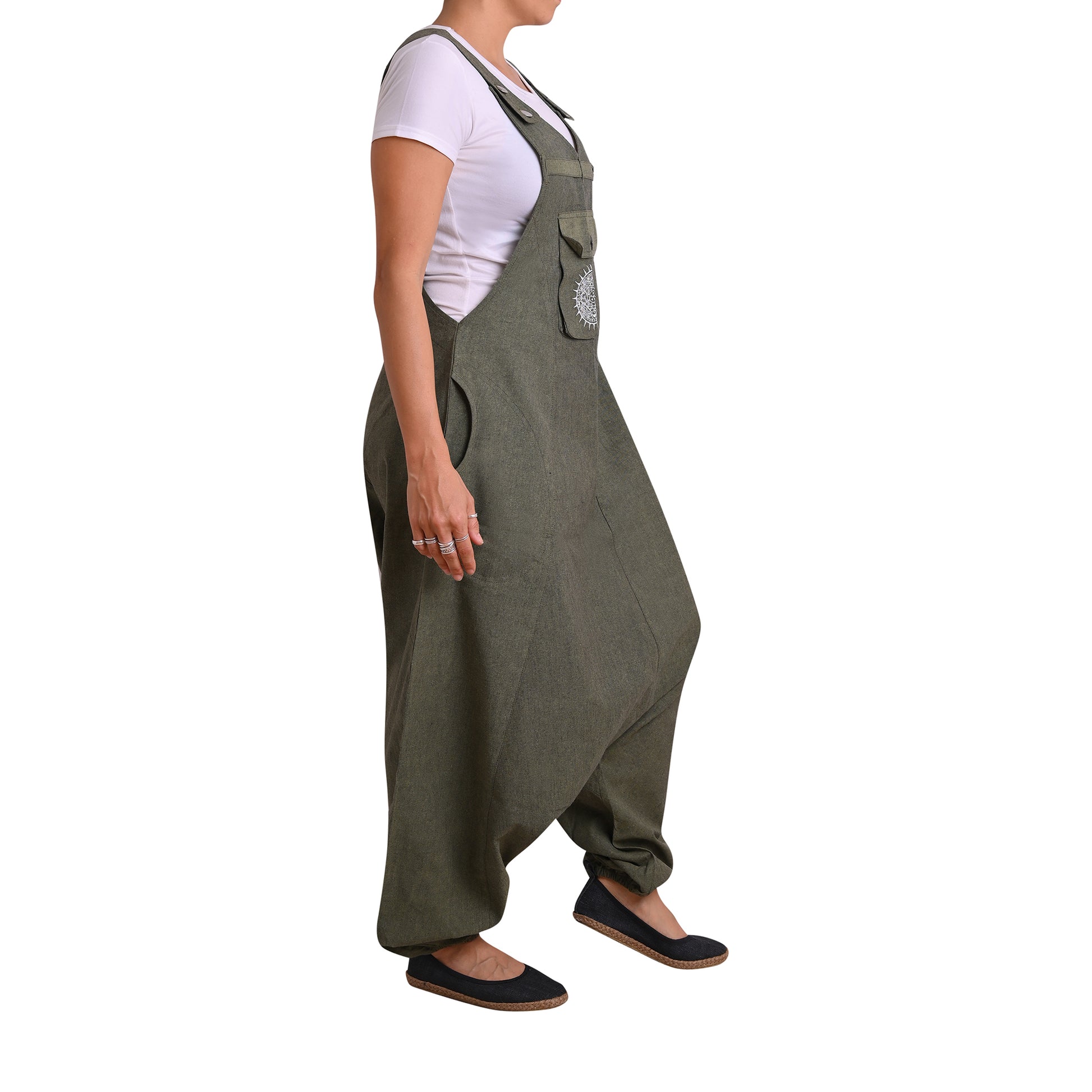 Hippie Jumpsuit Sprunghaft Grün