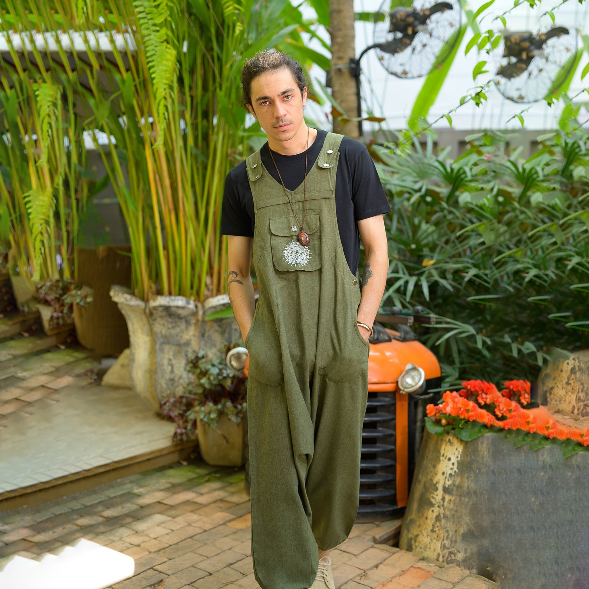 Boho Jumpsuit Sprunghaft Grün