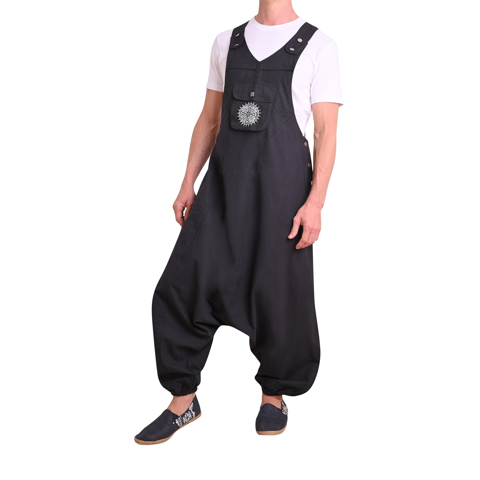 Boho Jumpsuit Sprunghaft Schwarz