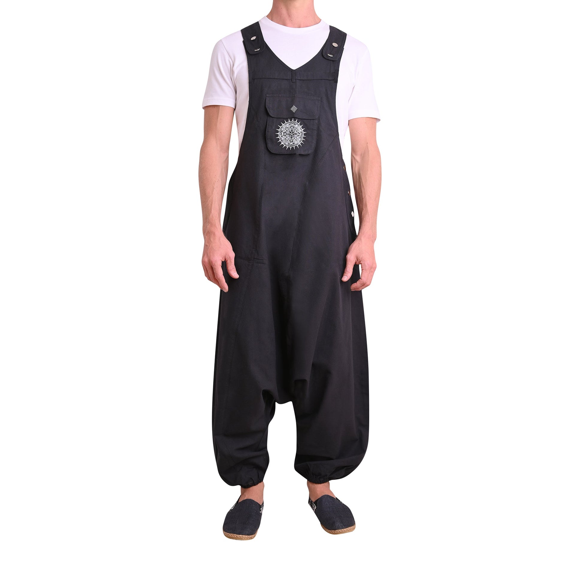 Boho Jumpsuit Sprunghaft Schwarz