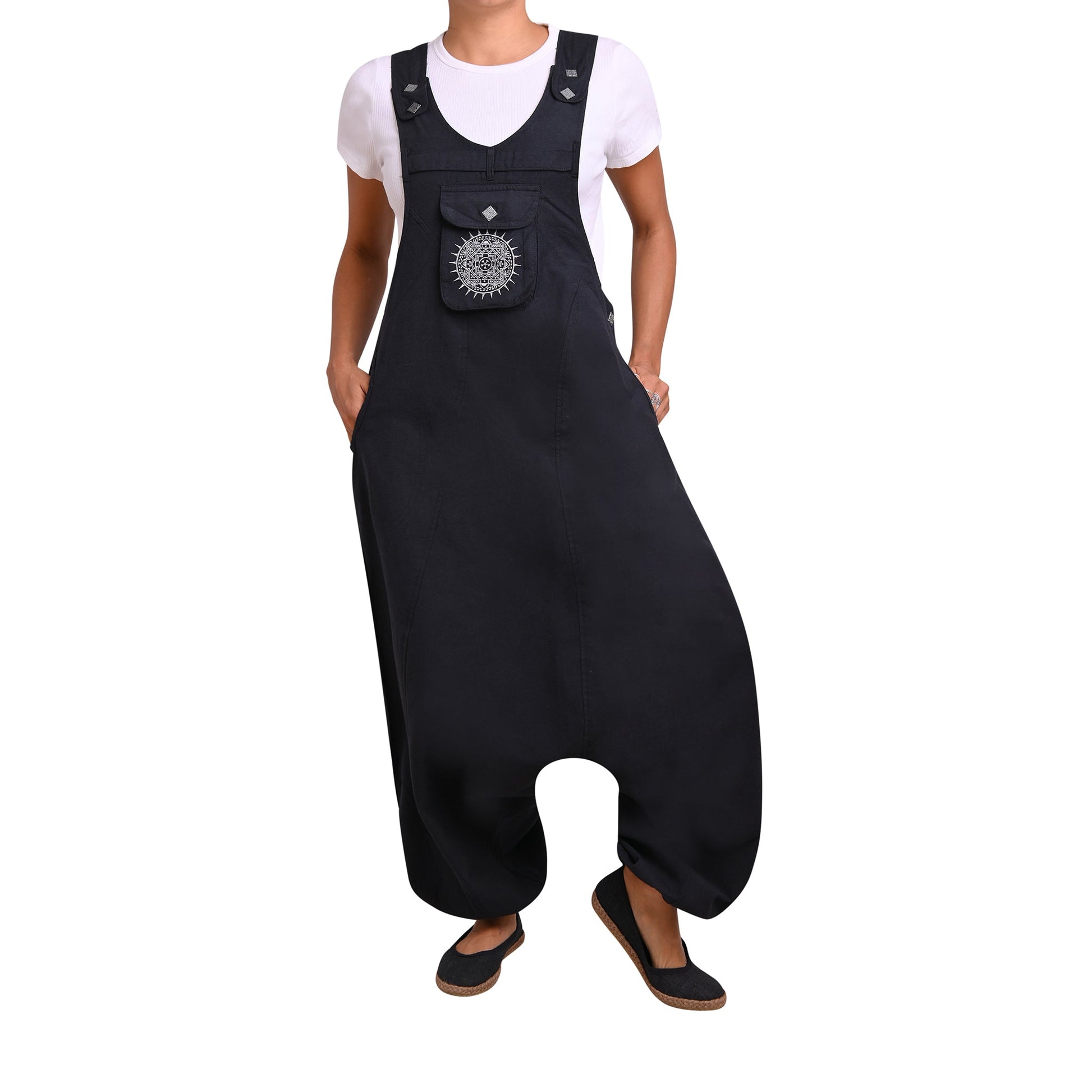Boho Jumpsuit Sprunghaft Schwarz