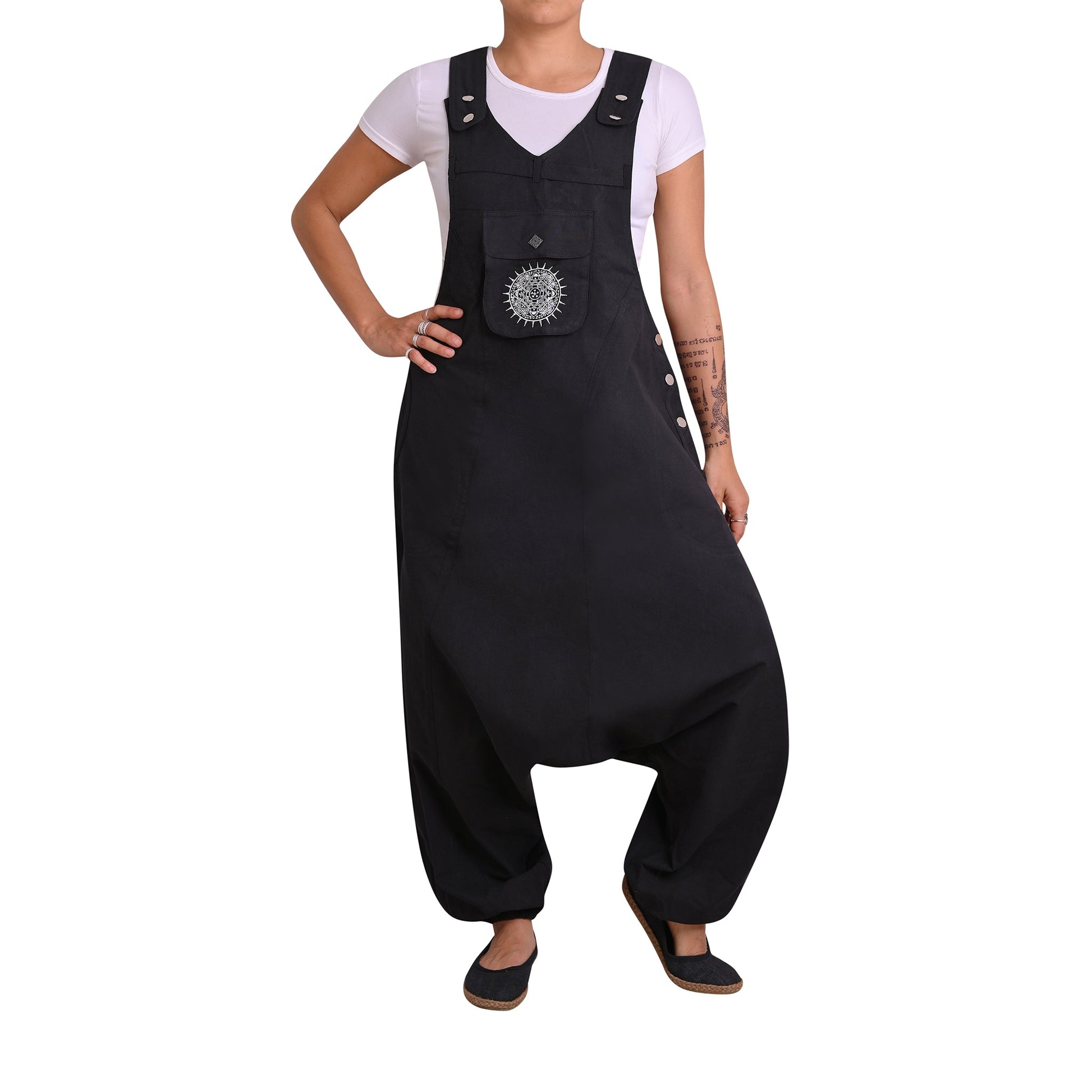 Boho Jumpsuit Sprunghaft Schwarz