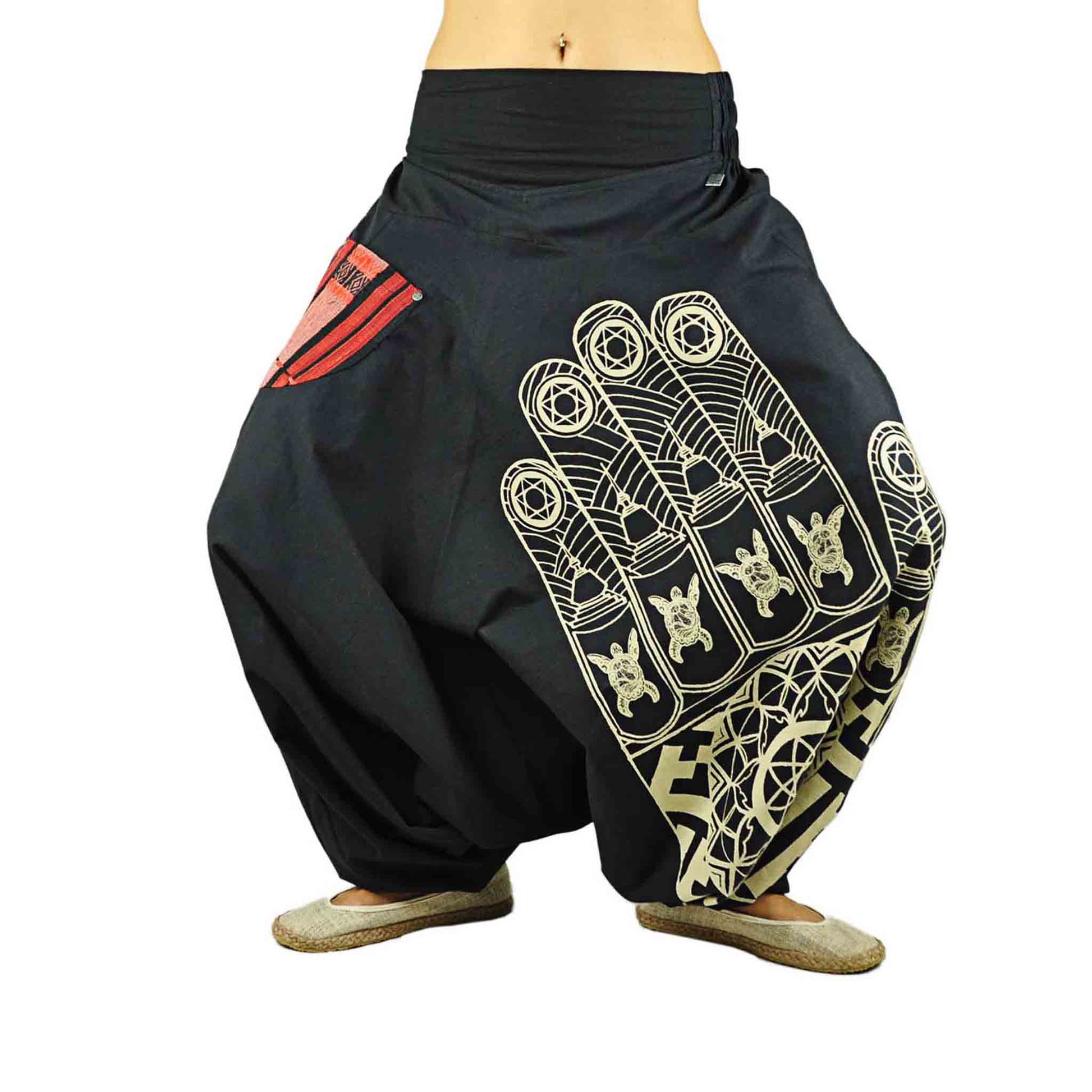 Aladinhose Entspannt Schwarz