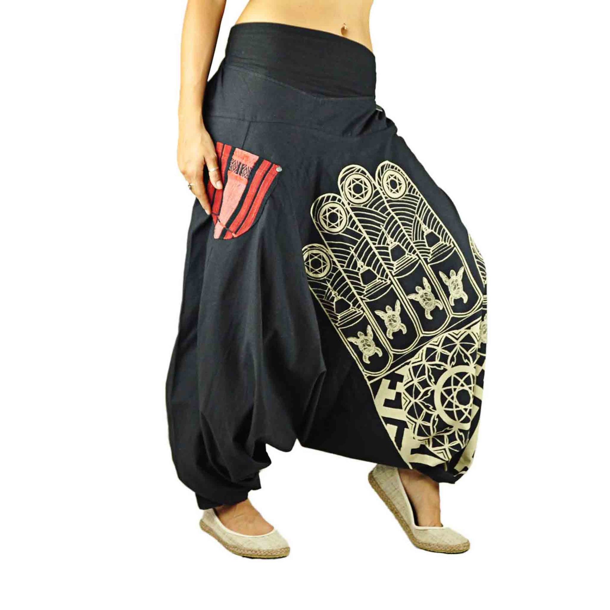 Aladinhose Entspannt Schwarz