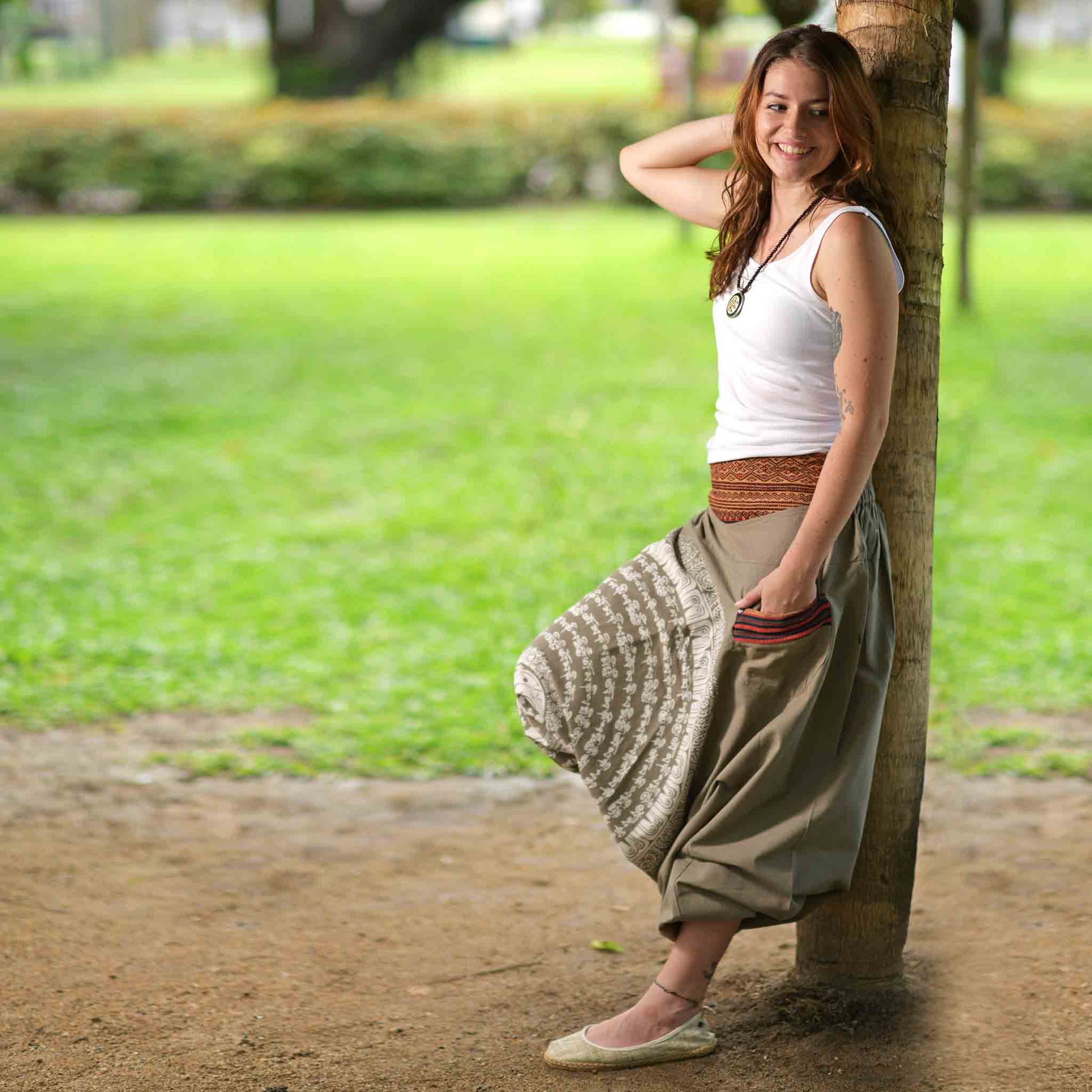 model-sm Aladinhose Nirvana Graubraun