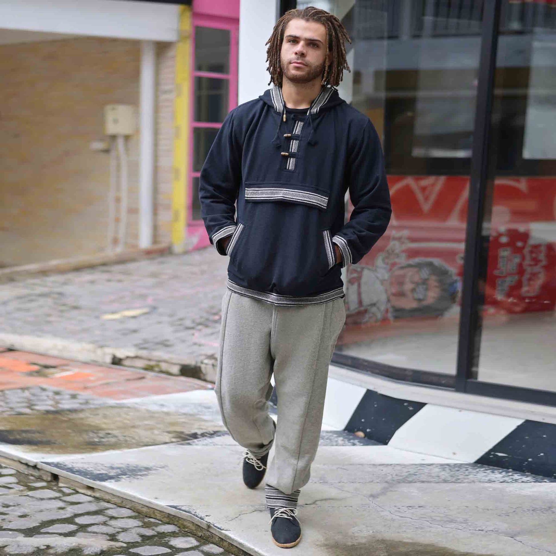 Haremshose Herren warm Wintertanz Grau