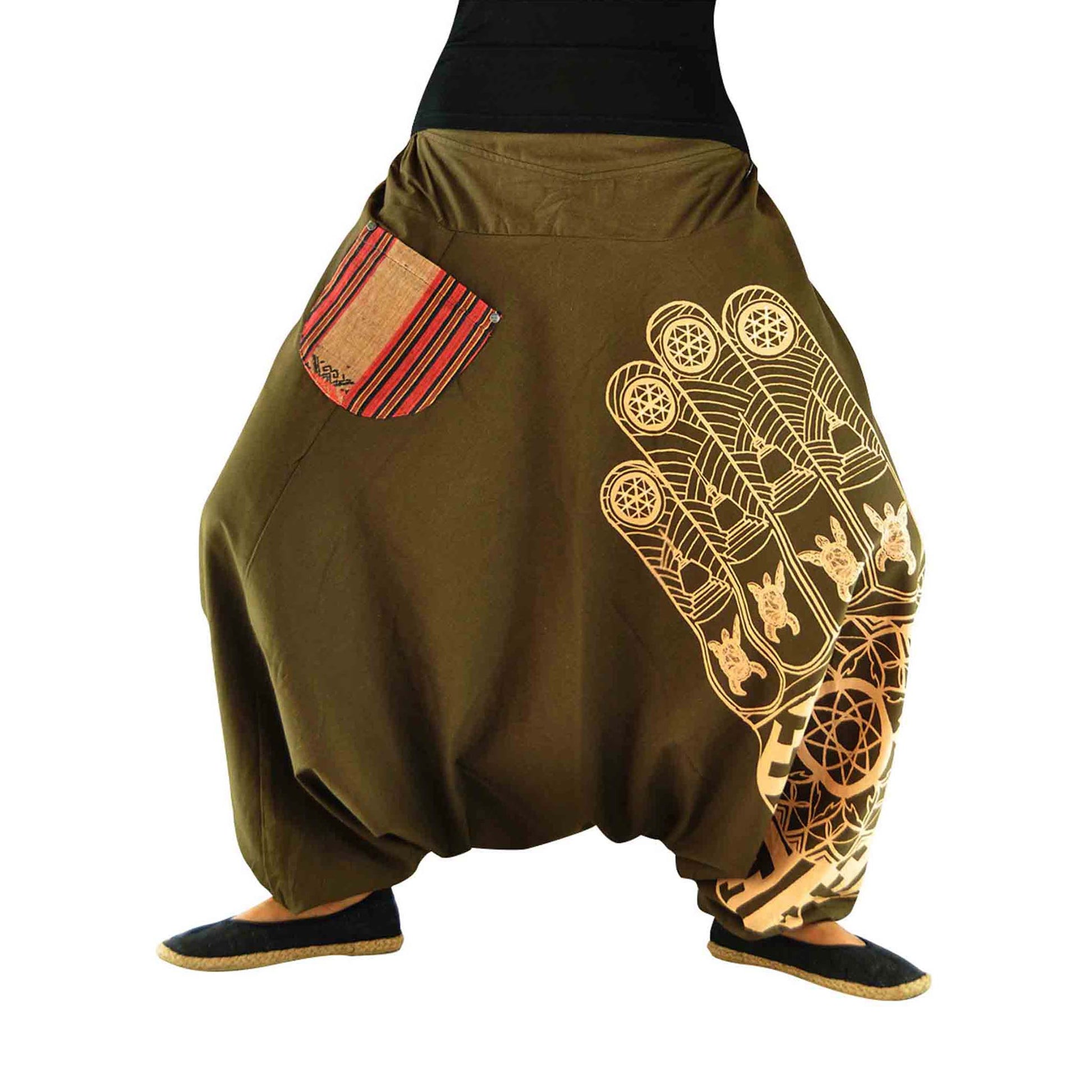 Aladinhose Entspannt Braun