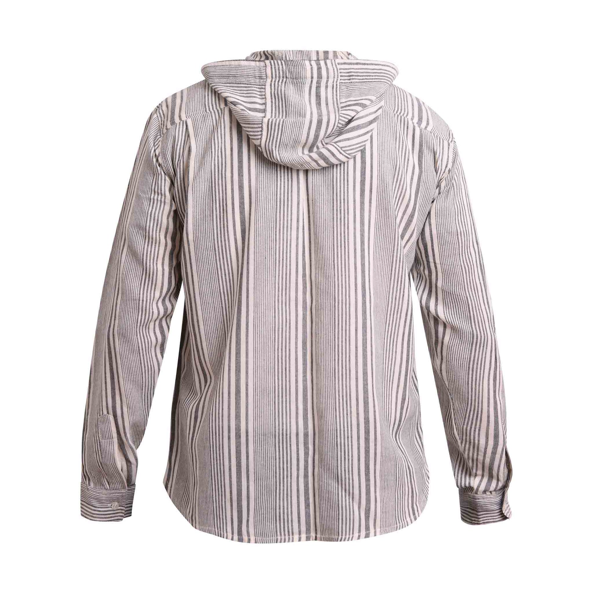 Hippie Boho Männer Hemd Freidenker Grau