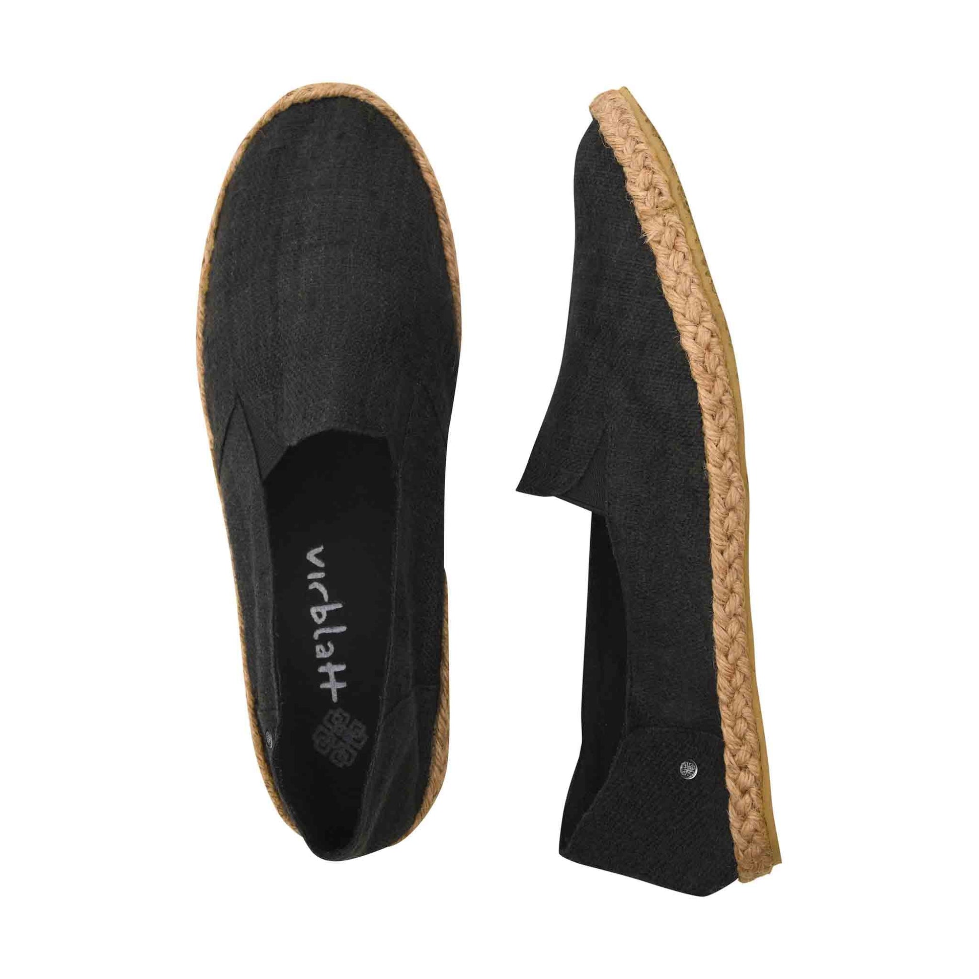 Hanf Schuhe Bequem Schwarz