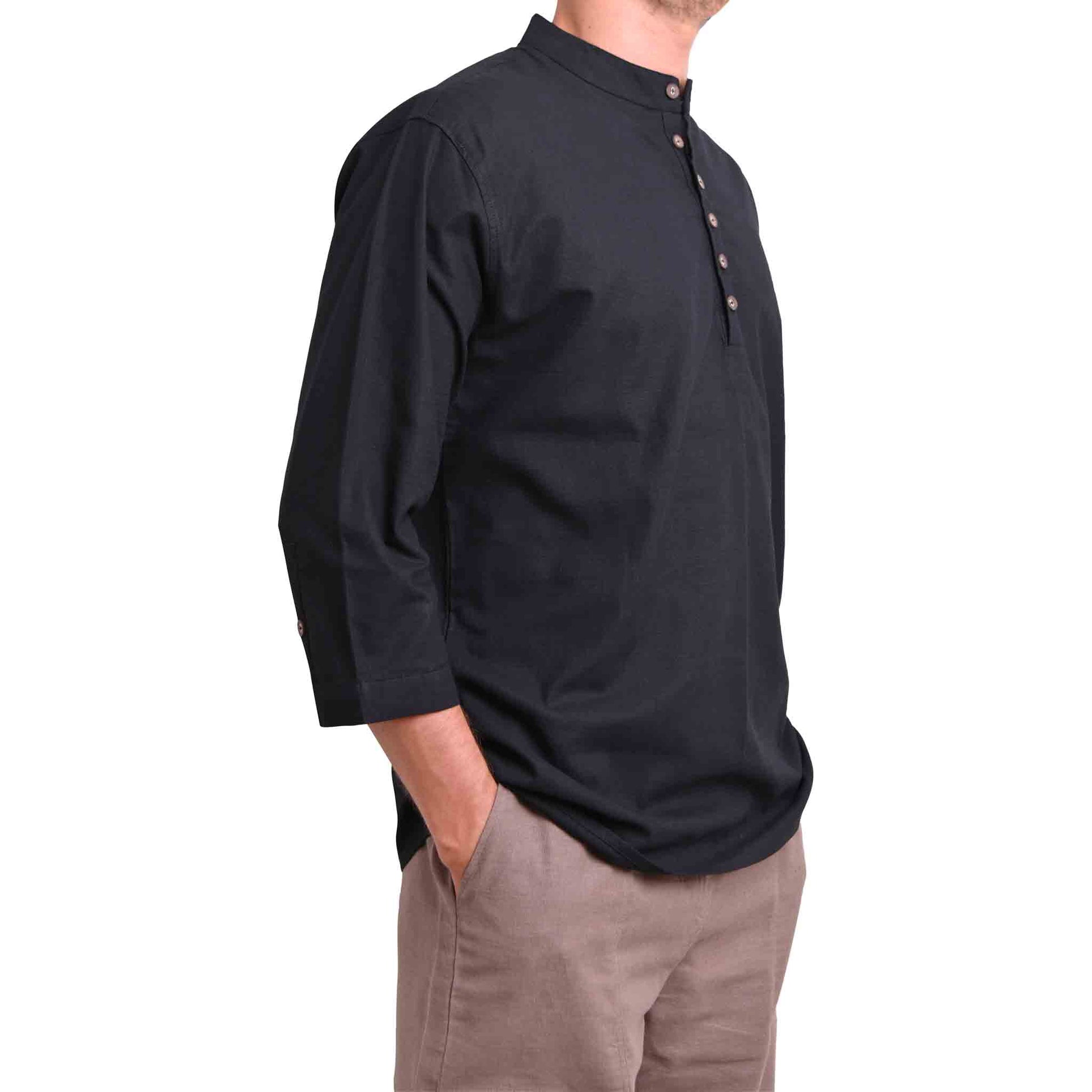 Hippie Hemd Sonnenseite Schwarz