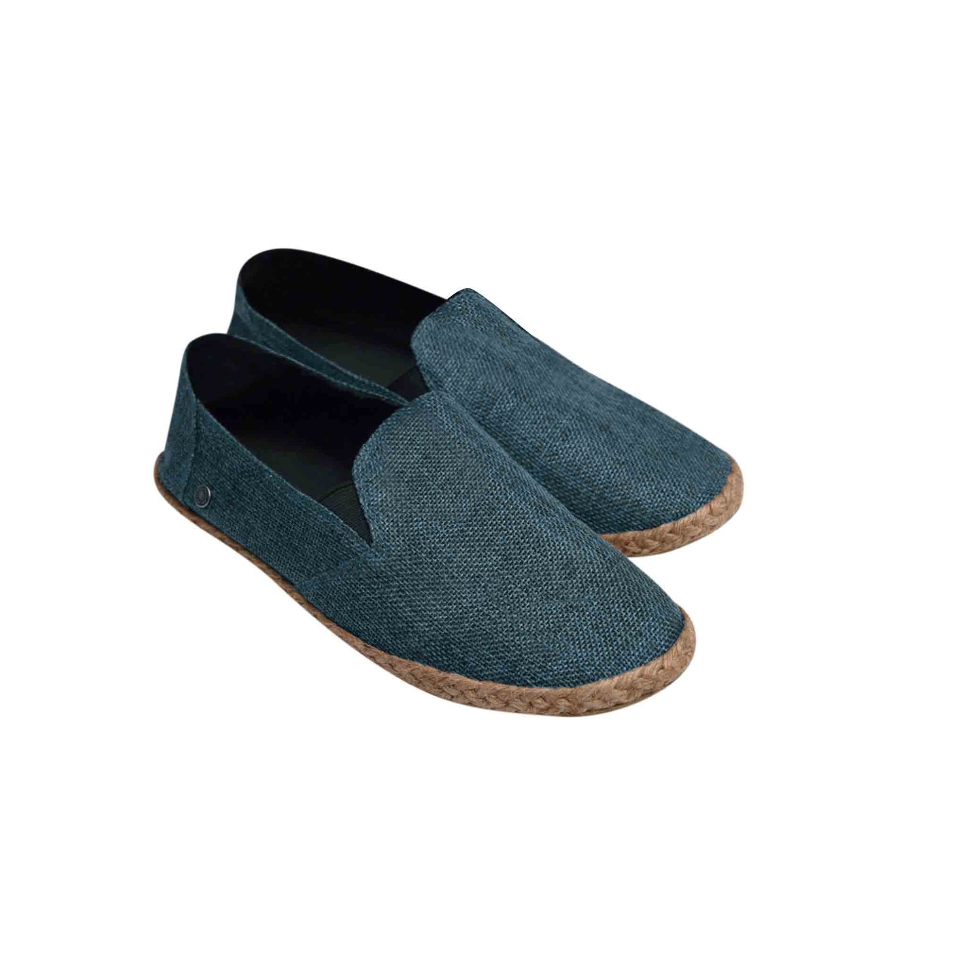 Hippie Jute Schuhe Leichtfüßig Blau