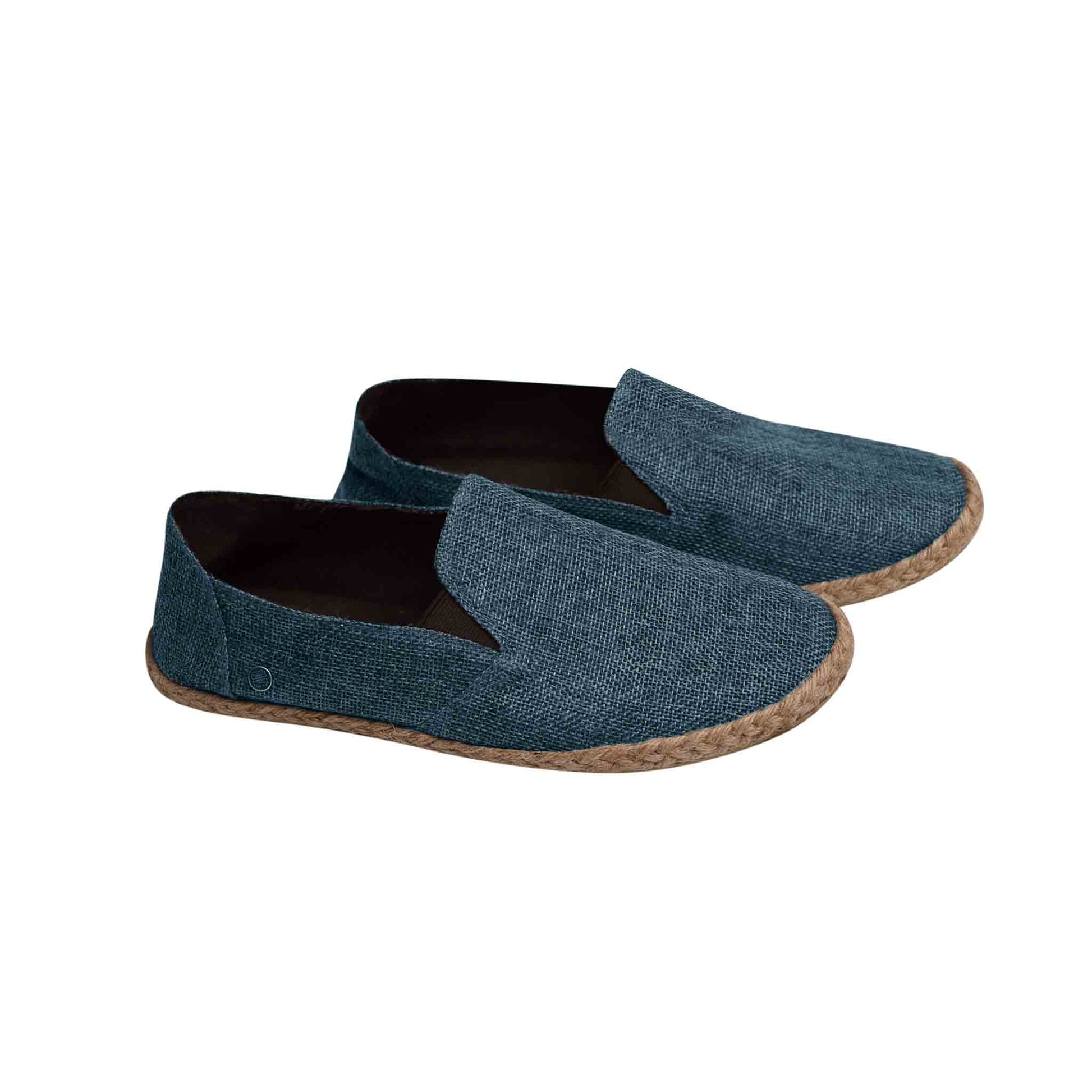 Hippie Jute Schuhe Leichtfüßig Blau