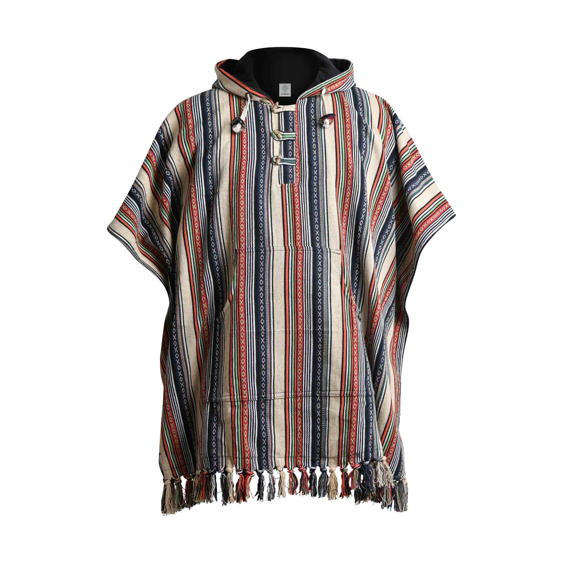 Hippie Wendeponcho Arriba Mehrfarbig