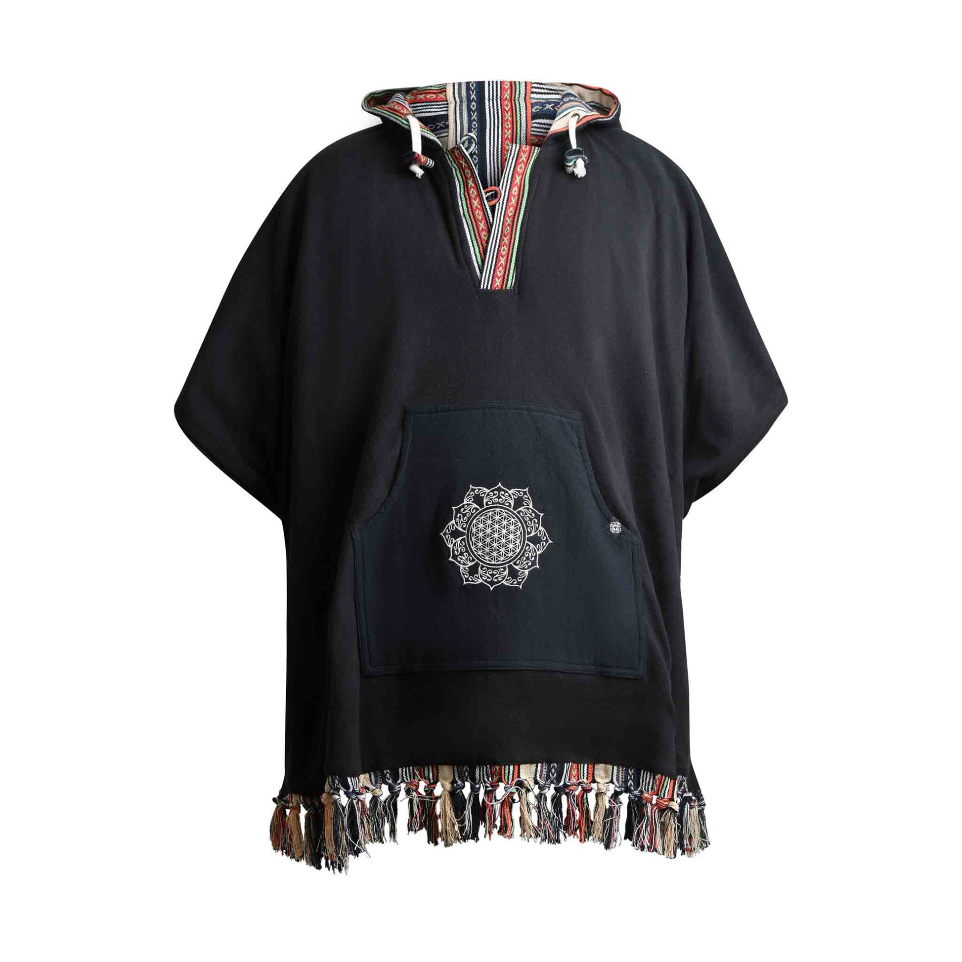 Hippie Wendeponcho Arriba Mehrfarbig