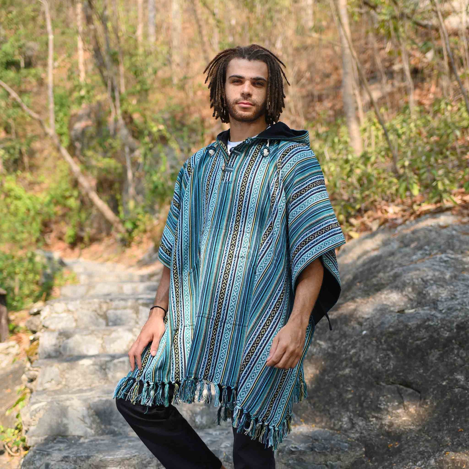 Hippie Wendeponcho Arriba Grün