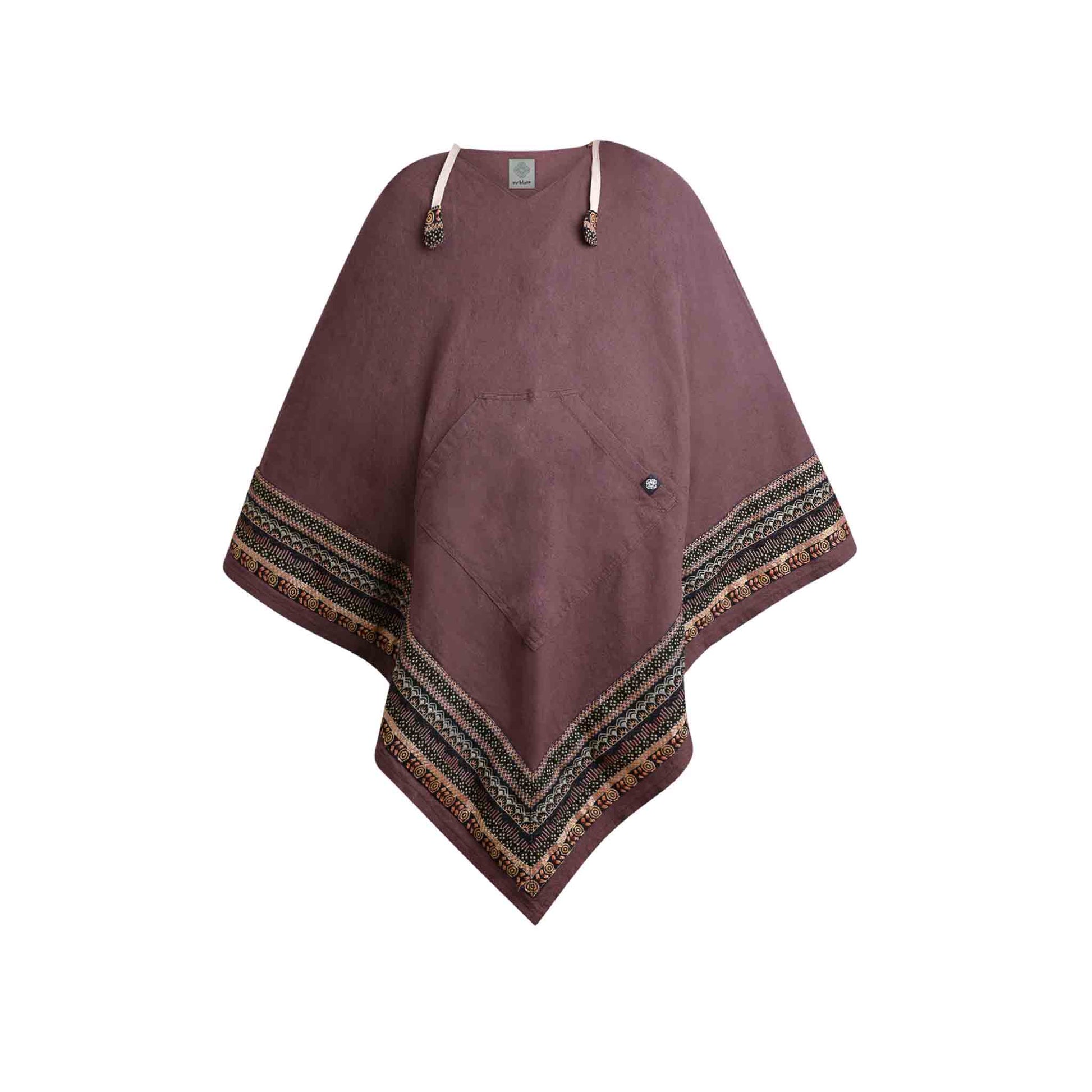 Langer Poncho Mondscheinträumer Braun