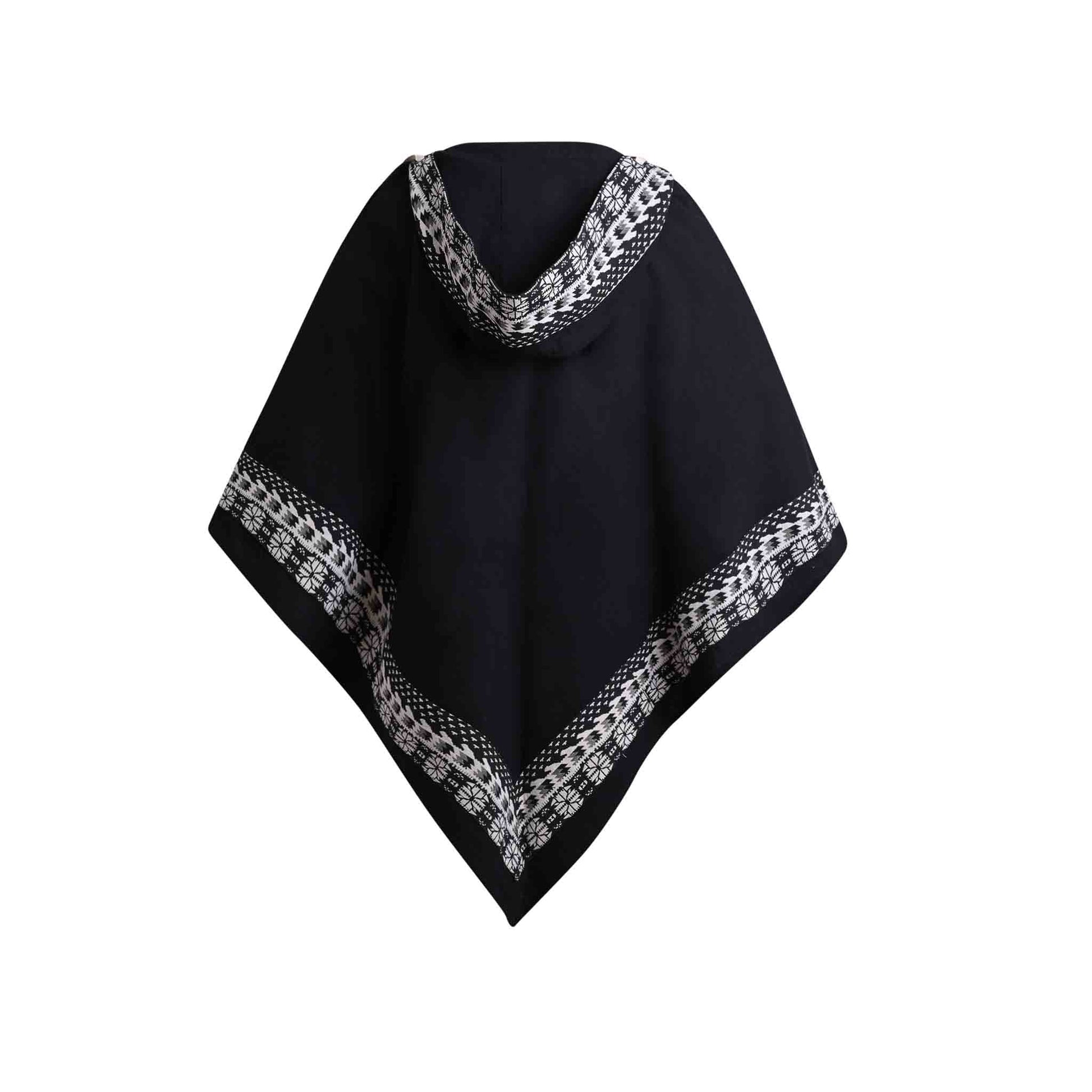 Langer Poncho Mondscheinträumer Schwarz