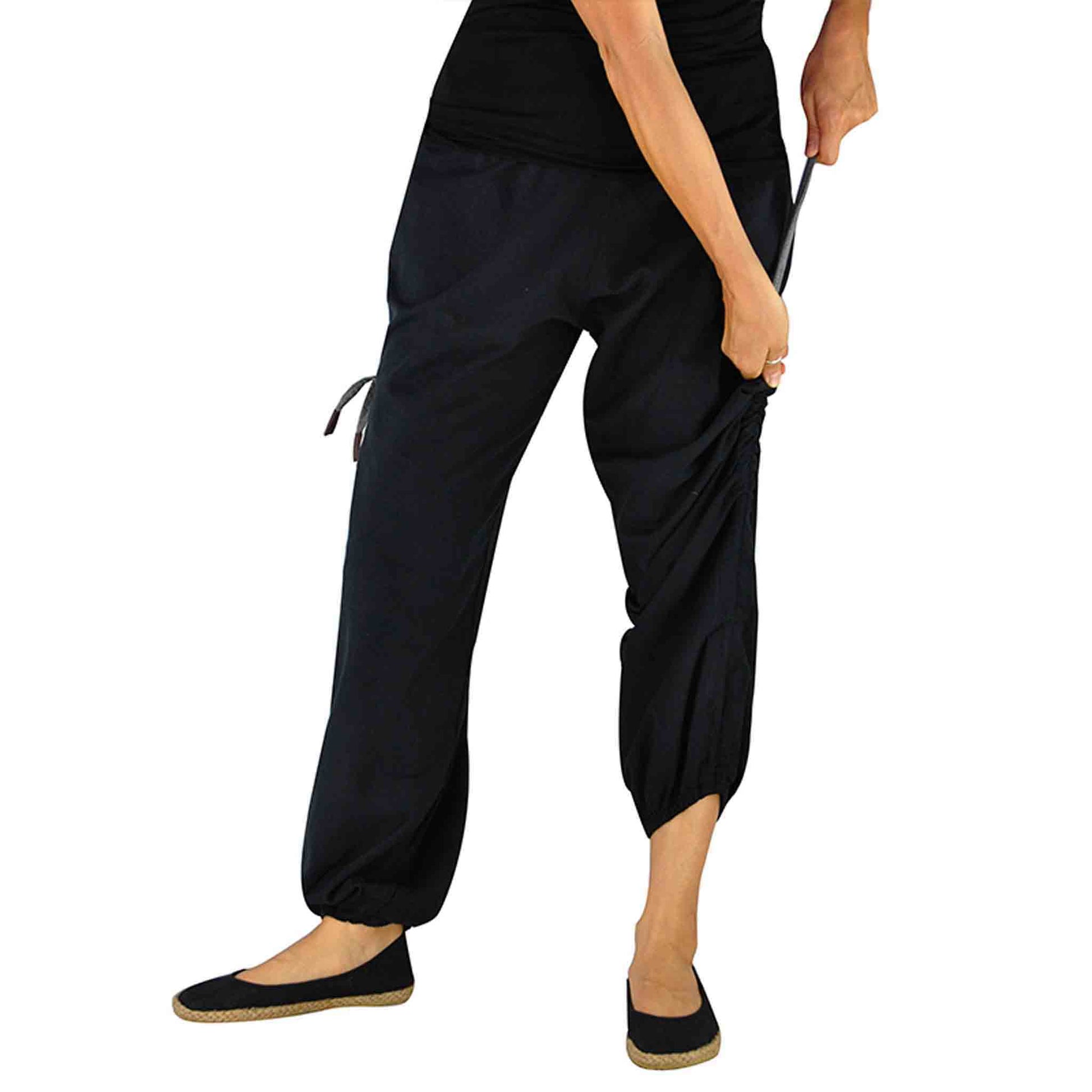 Kurze Haremshose und Pluderhose Praktisch Schwarz
