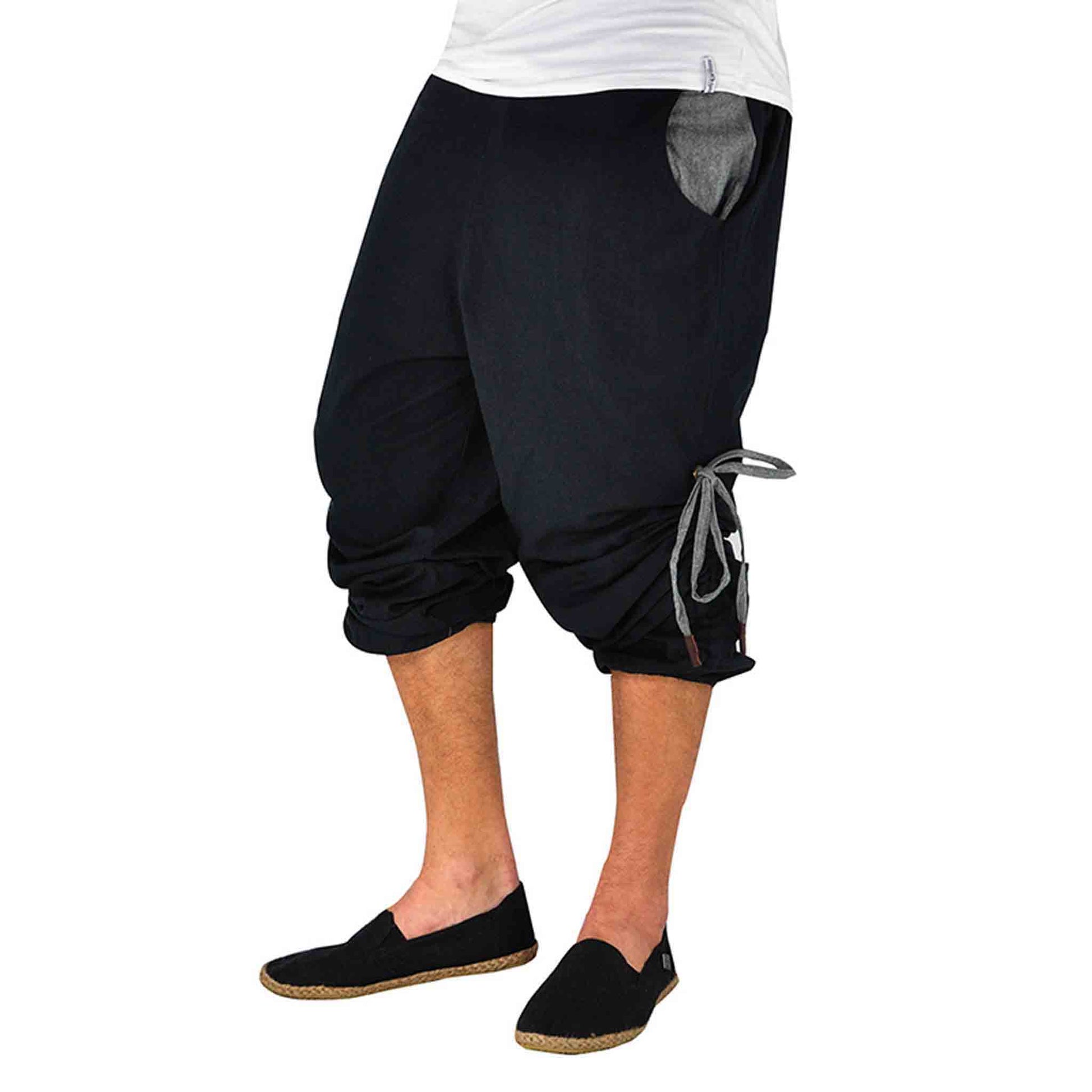 Kurze Haremshose und Pluderhose Praktisch Schwarz