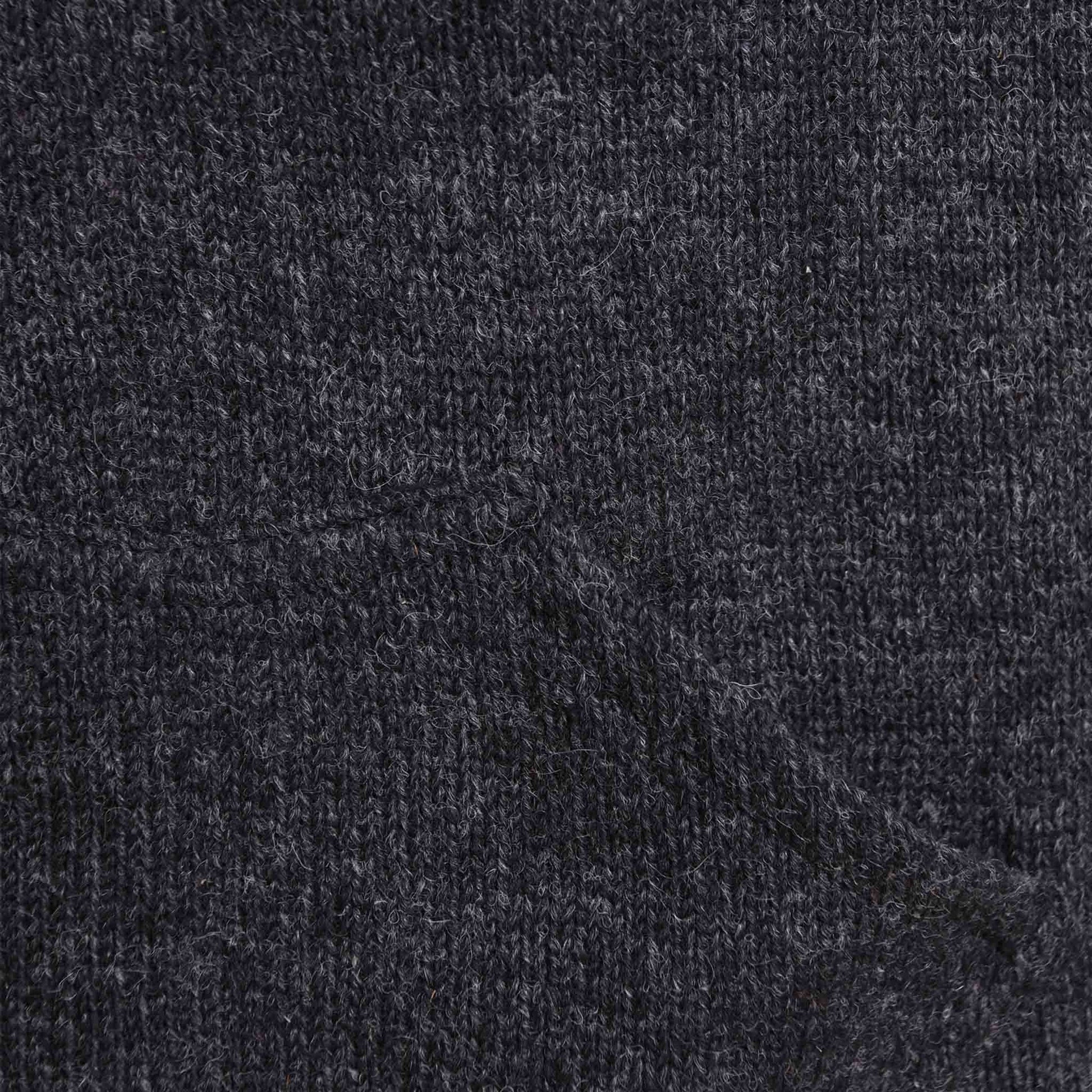 Winterponcho aus Wolle Abajo Schwarz