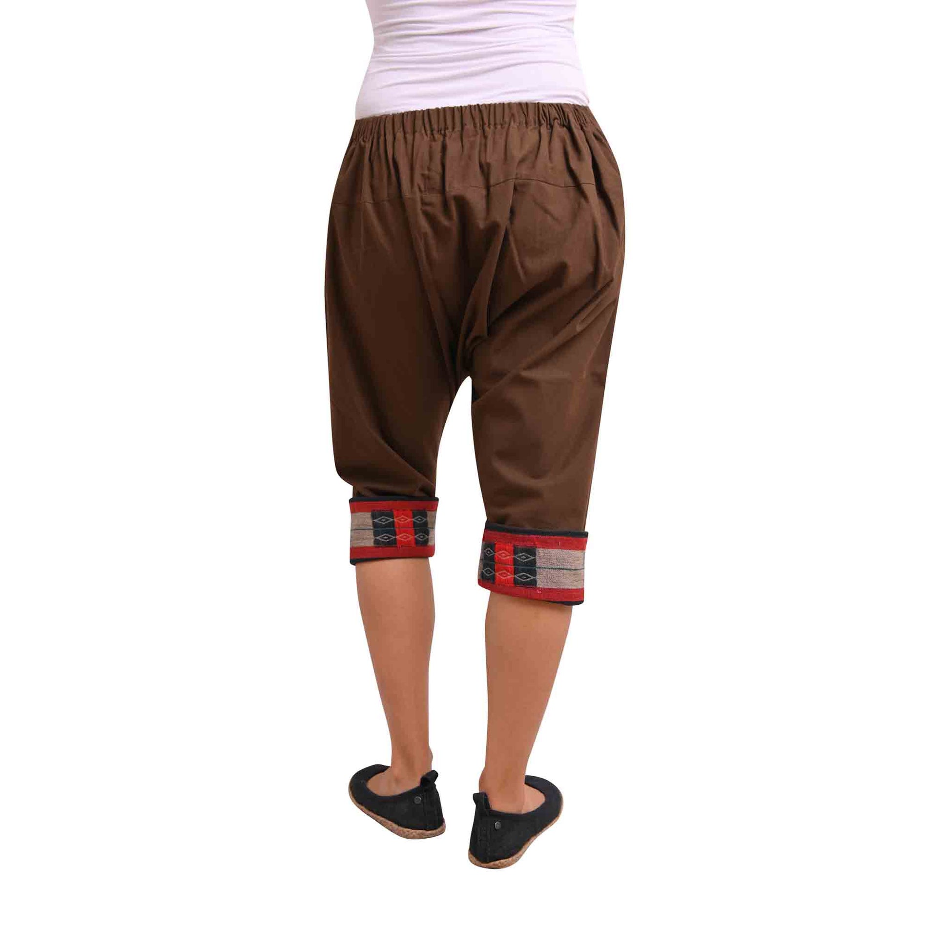 Kurze Boho Style Haremshose Auszeit Braun