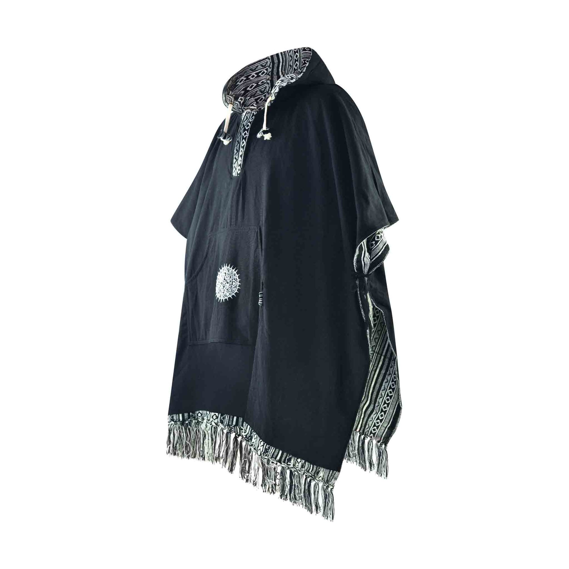 Hippie Wendeponcho Arriba Schwarz
