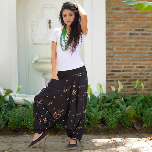 Unisex Cotton Pant With Spiral Prints, Harem Pants, Yoga Pants, Hippie  Clothes, Aladdin Pants, Boho Pants, Organic Cotton Pants 
