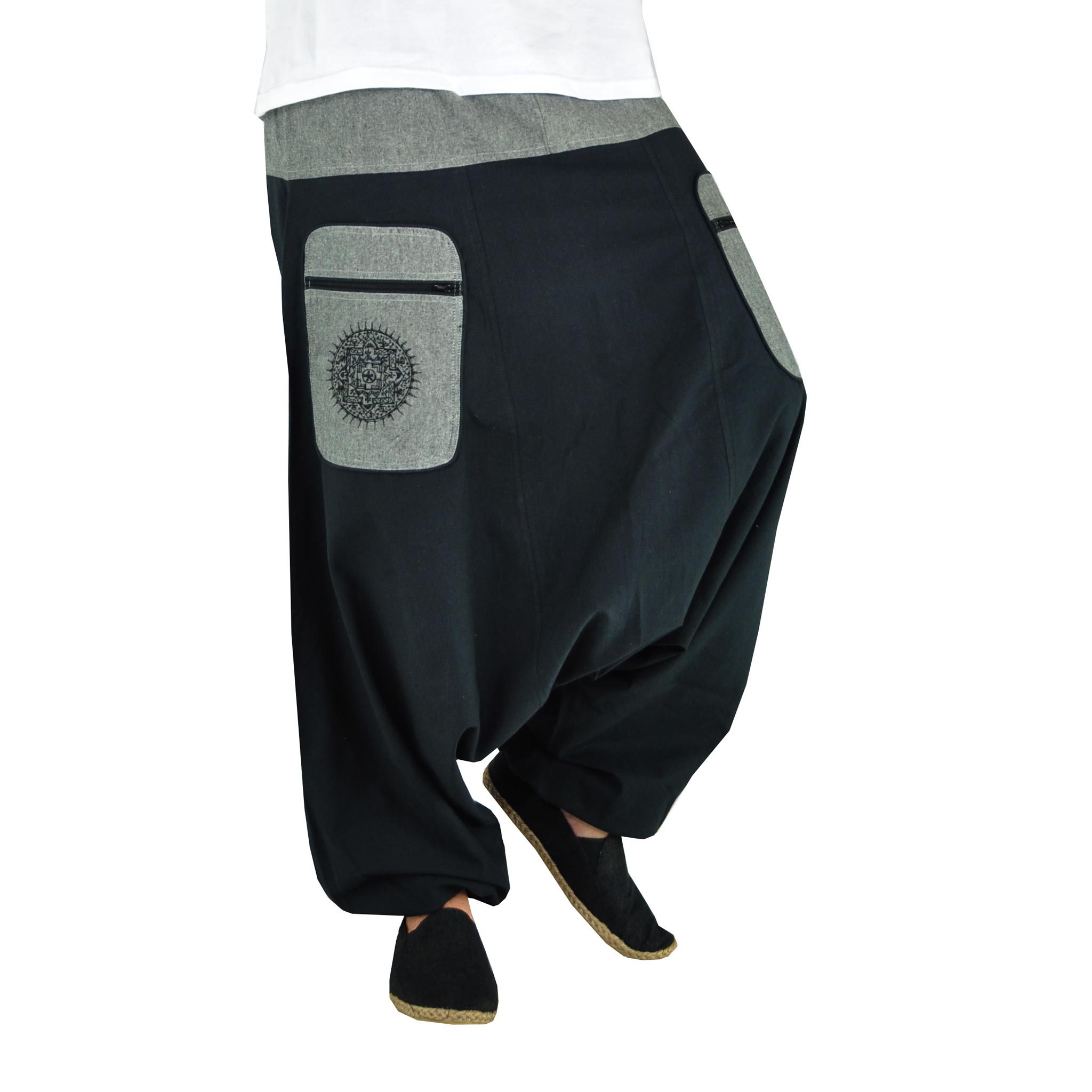 ハーフ・ショートパンツ HUECLOSET MBermuda Pintuck Cotton Pants Harem pants | Aladdin pants | GOA Pants | Hippie pants for men