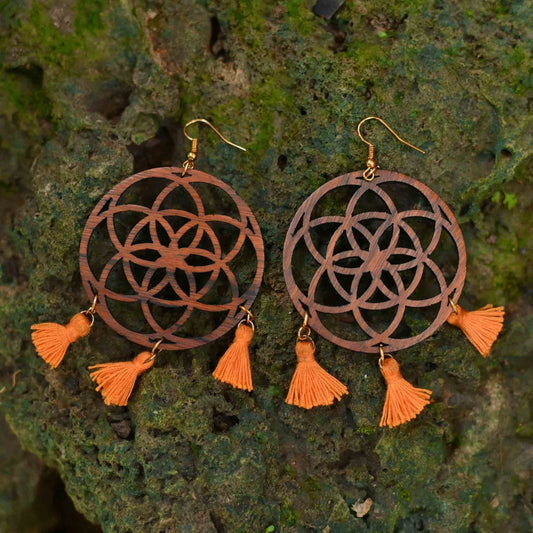 Wooden earrings Klangoase
