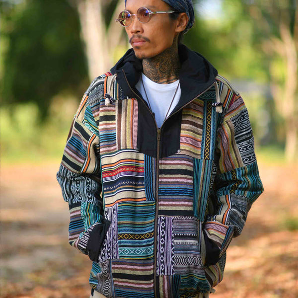 Patchwork Baja Jacke 'Haarlem' im Drug Rug Style