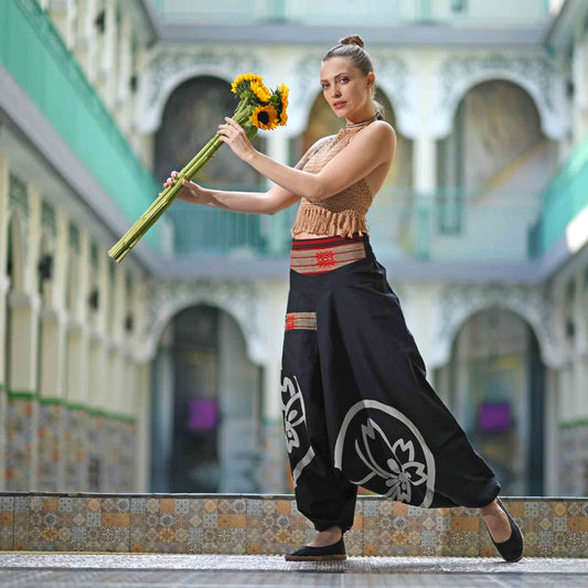 Harem Pants for Women Flowy Yoga Pants Hippie Trousers Bohemian Clothes for  Women Genie Aladdin Balloon Pants Boho Fall Pants -  Hong Kong